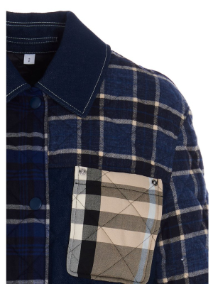 Burberry Checked Patchwork Shirt Jacket