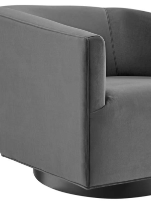 Twiddle Accent Lounge Performance Velvet Swivel Chair