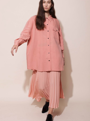 Luchia Shirt -  Peach Pink Linen