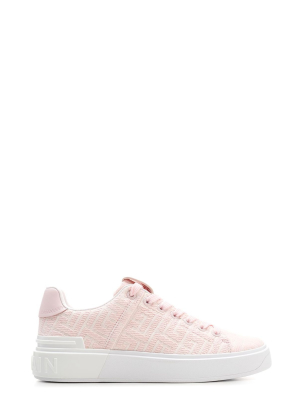 Balmain B-court Monogram Jacquard Sneakers