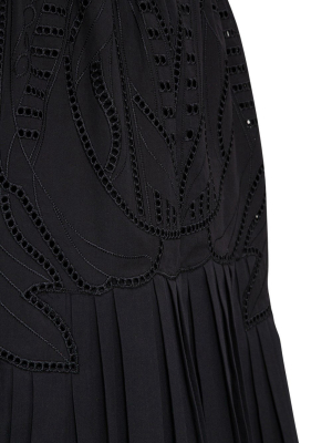 Alberta Ferretti Sangallo Embroidered Mini Dress