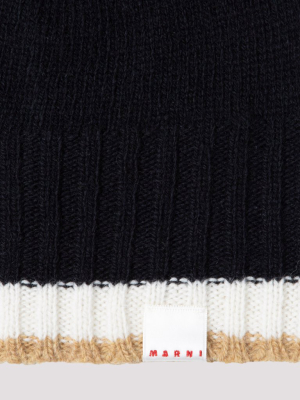 Marni Striped Trim Beanie