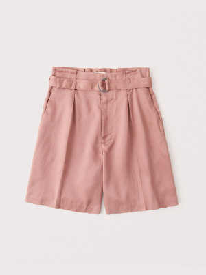 Belted Bermuda Shorts