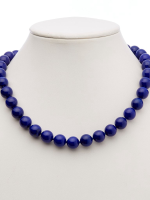 12mm Lapis Lazuli And Gold Necklace