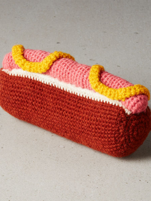 Hand Knit Hot Dog Toy