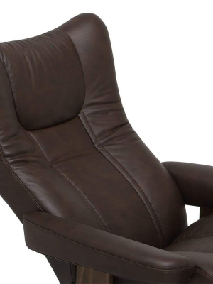 Stressless® Wing Recliner & Ottoman With Classic Base