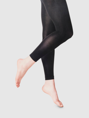 Women's 50d Opaque Footless Tights -a New Day™ Black