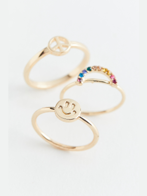 Peace And Love Ring Set