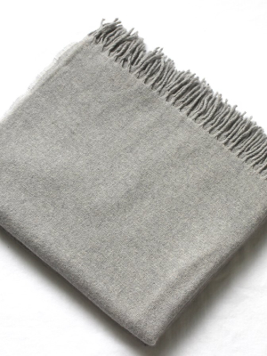 Harlow Henry Cashmere Collection Throw Grey