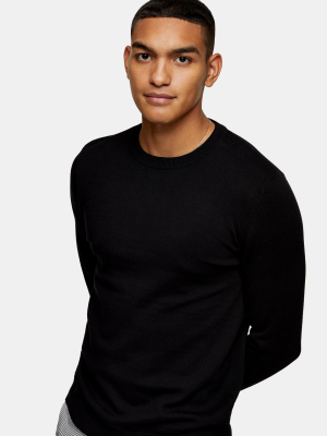 Black Essential Knitted Sweater