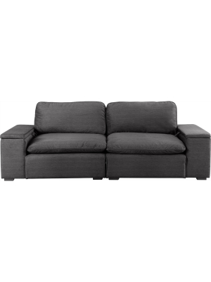 Symphony Sectional Modular Storage Sofa Charcoal - Clickdecor