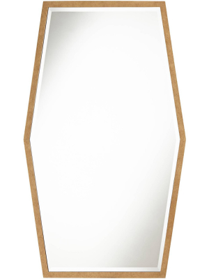 Noble Park Ayva Gold 28" X 47" Hexagon Wall Mirror