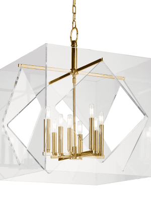 Travis 8 Light Chandelier Aged Brass