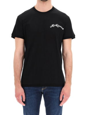 Alexander Mcqueen Logo Embroidered T-shirt