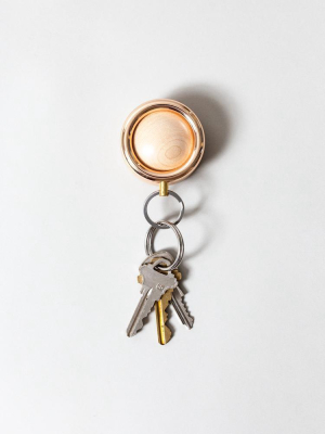Timbre Wakka Key Holder, Pink Gold/maple