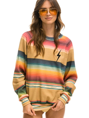 Tulum Bolt Stitch Sweatshirt - Light Khaki