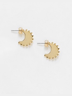 Whistles Sphere Moon Stud Earrings In Gold