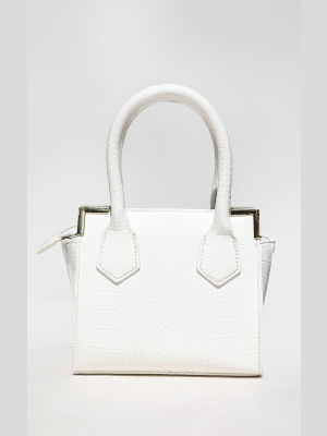 White Croc Mini Grab Bag