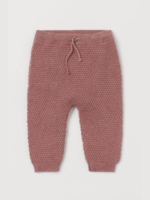 Textured-knit Pants