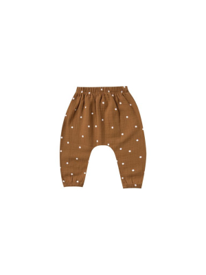 Quincy Mae Woven Harem Pant - Walnut