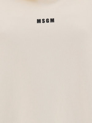 Msgm Logo Printed Hoodie