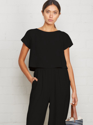 Cropped Linen Keith Top