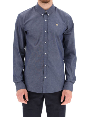 Maison Kitsuné Fox Head Embroidered Shirt