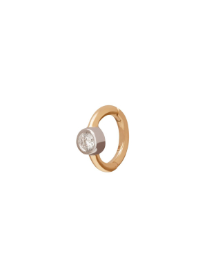 Round Bezel Huggie 5mm - Yellow Gold