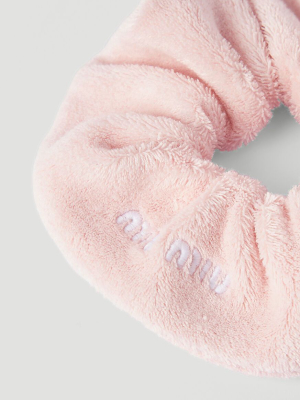 Miu Miu Logo Embroidered Scrunchie