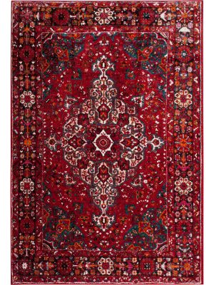 Cindi Medallion Loomed Rug Red - Safavieh