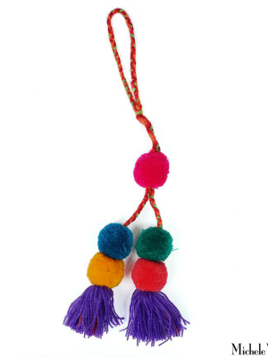 Colorful Pom Pom Tassel