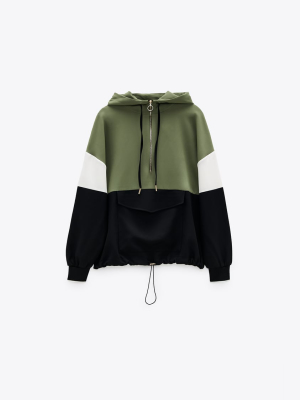 Hooded Pouch Pocket Jacket