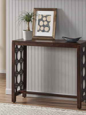 Galvez Contemporary Console Table Brown - Christopher Knight Home