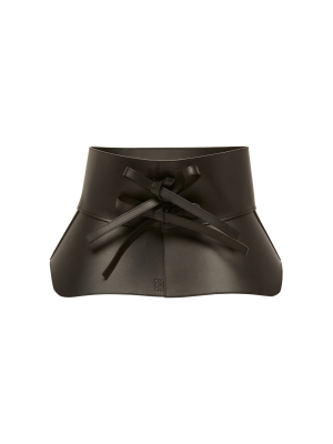 Obi Asymmetric Leather Waist Belt