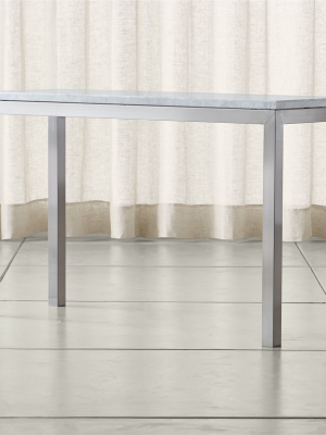 Parsons White Marble Top/ Stainless Steel Base 48x16 Console