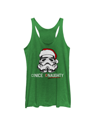 Women's Star Wars Stormtrooper Naughty List Racerback Tank Top