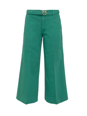 Pinko Belted Cropped Flared Pants