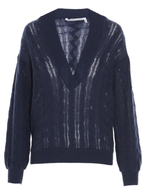 Agnona Cable-knit Sheer Jumper