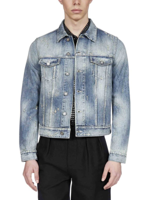 Saint Laurent Distressed Denim Jacket