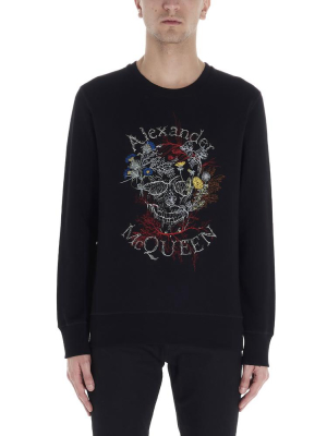 Alexander Mcqueen Embroidered Skull Sweatshirt