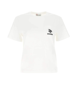 Redvalentino Logo Embroidered T-shirt