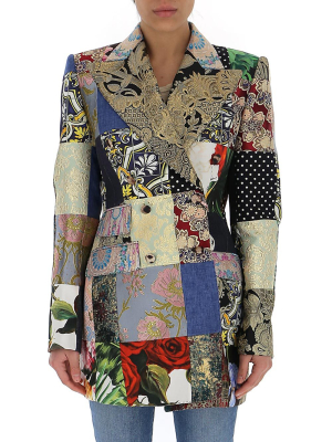 Dolce & Gabbana Double-breasted Patchwork Blazer