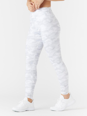 High Power Legging Print: White Camo - Online Only