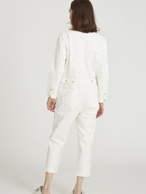 Carly Jumpsuit - White Dizzy Daisy