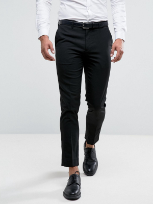 River Island Slim Fit Smart Pants In Black