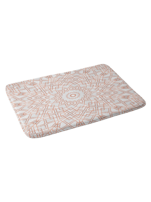 Elisabeth Fredriksson Rose Mandala Bath Rugs And Mats Pink 24" X 36" - Deny Designs