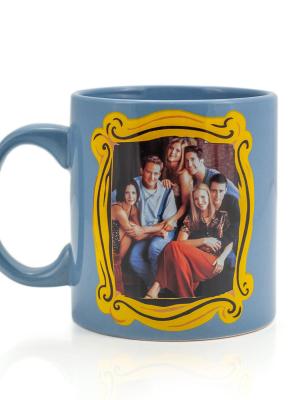 Silver Buffalo Friends Blue Coffee Mug | Friends Group In Monica's Frame | Cup Holds 20 Ounces