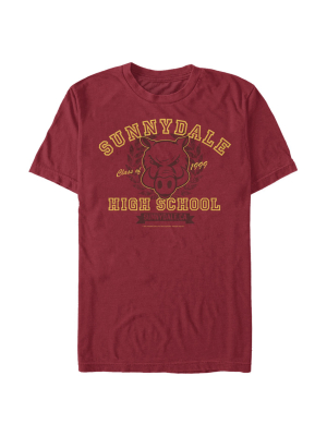 Men's Buffy The Vampire Slayer Sunnydale Razorbacks School Uniform T-shirt