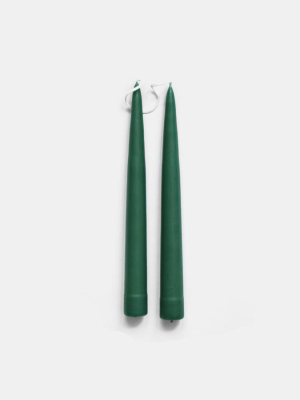 Forest Green Taper Candles