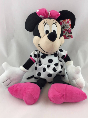 Mickey Mouse & Friends Minnie Mouse Throw Pillow Pink/white